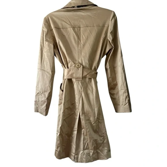 Vintage Caché Gold Trench Coat – Size Large - Picture 7 of 11
